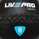 М'яч набивний медичний для кросфіту WALL BALL LiveUp LP8103-8 8кг чорний