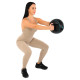Медбол м'яч медичний дворучний з хватами LiveUp Medicine Ball LP8111-4 4кг чорний