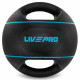 Медбол м'яч медичний дворучний з хватами LiveUp Medicine Ball LP8111-5 5кг чорний