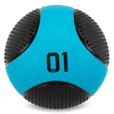М'яч медичний медбол Medicine Ball LiveUp LP8112-1 1 кг чорний-синій