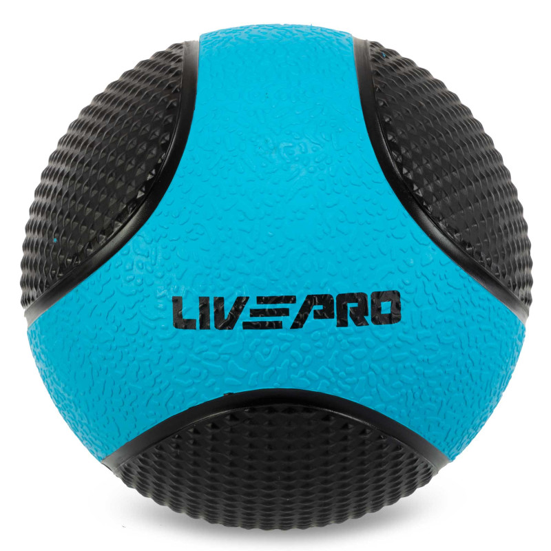 М'яч медичний медбол Medicine Ball LiveUp LP8112-1 1 кг чорний-синій