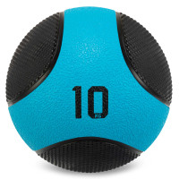 М'яч медичний медбол Medicine Ball LiveUp LP8112-10 10кг чорний-синій
