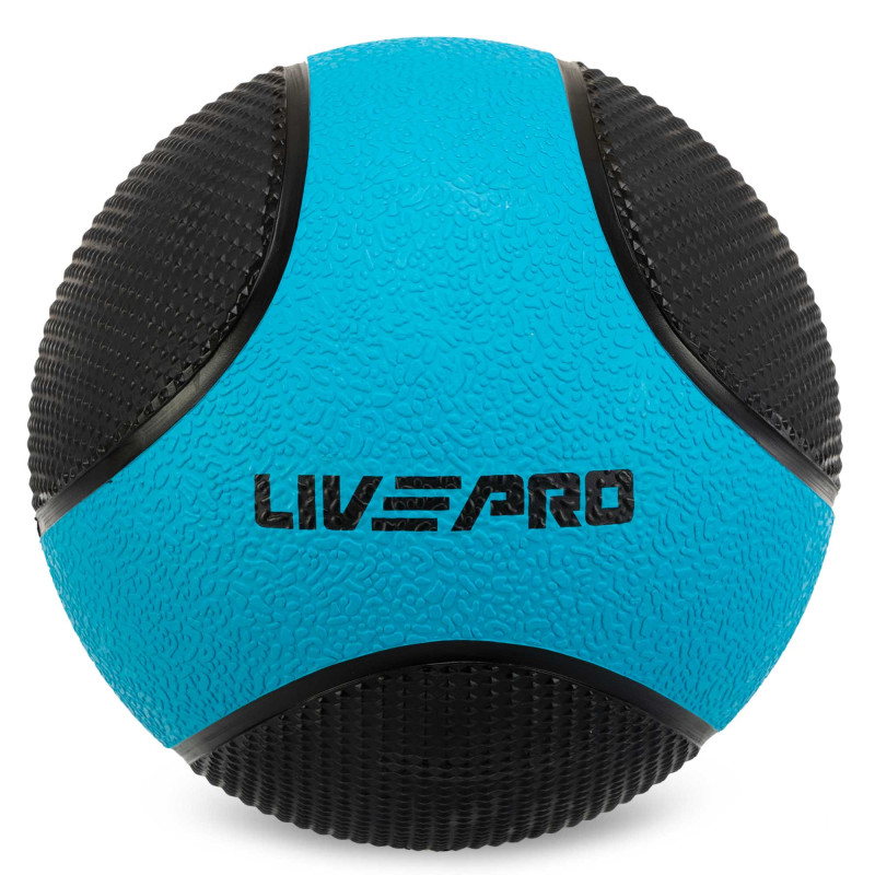 М'яч медичний медбол Medicine Ball LiveUp LP8112-10 10кг чорний-синій