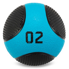 М'яч медичний медбол Medicine Ball LiveUp LP8112-2 2 кг чорний-синій
