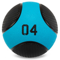 М'яч медичний медбол Medicine Ball LiveUp LP8112-4 4 кг чорний-синій