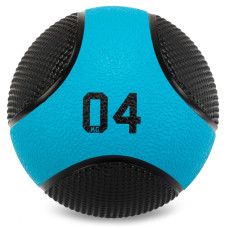 М'яч медичний медбол Medicine Ball LiveUp LP8112-4 4 кг чорний-синій
