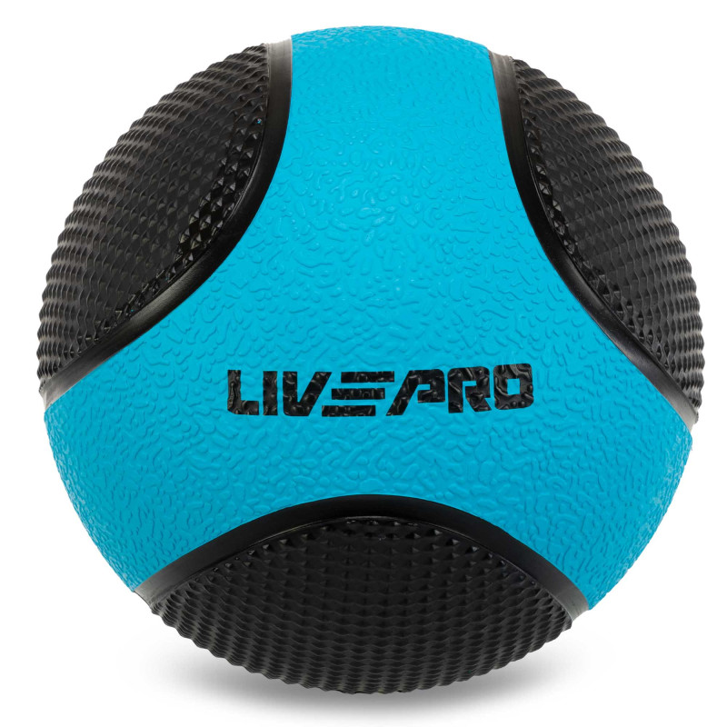М'яч медичний медбол Medicine Ball LiveUp LP8112-4 4 кг чорний-синій