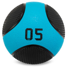 М'яч медичний медбол Medicine Ball LiveUp LP8112-5 5кг чорний-синій