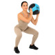 М'яч медичний медбол Medicine Ball LiveUp LP8112-6 6кг чорний-синій