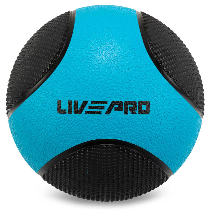 М'яч медичний медбол Medicine Ball LiveUp LP8112-7 7кг чорний-синій