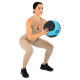 М'яч медичний медбол Medicine Ball LiveUp LP8112-7 7кг чорний-синій