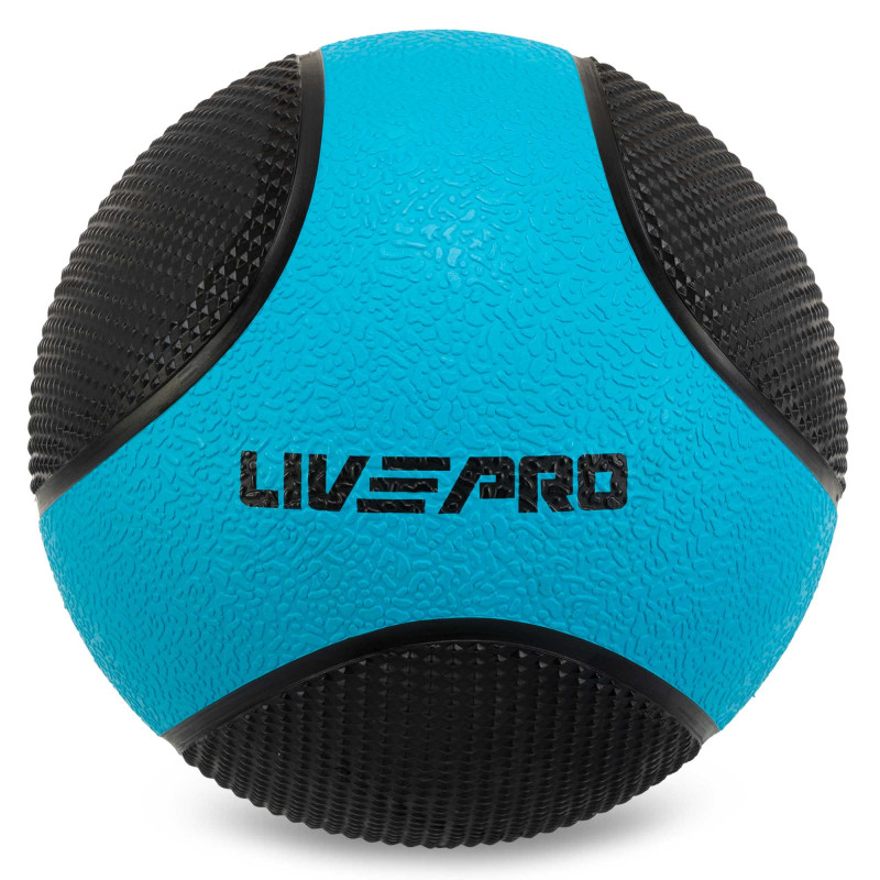 М'яч медичний медбол Medicine Ball LiveUp LP8112-8 8кг чорний-синій