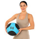 М'яч медичний медбол Medicine Ball LiveUp LP8112-8 8кг чорний-синій