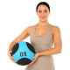 М'яч медичний медбол Medicine Ball LiveUp LP8112-9 9кг чорний-синій