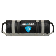 Мішок обтяжувач для функціонального тренінгу Power Bag LiveUp LP8120-10 10кг чорний-сірий