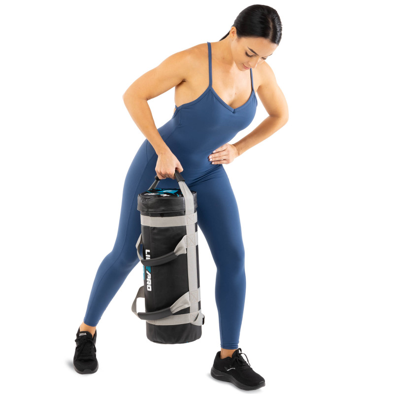 Мішок обтяжувач для функціонального тренінгу Power Bag LiveUp LP8120-10 10кг чорний-сірий