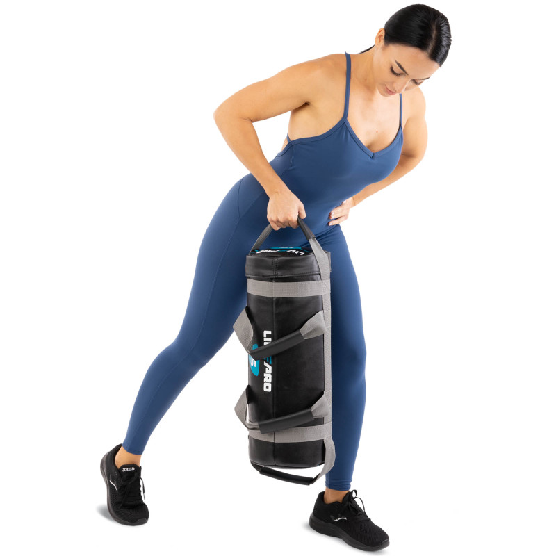 Мішок обтяжувач для функціонального тренінгу Power Bag LiveUp LP8120-15 15кг чорний-сірий