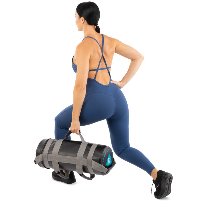 Мішок обтяжувач для функціонального тренінгу Power Bag LiveUp LP8120-15 15кг чорний-сірий