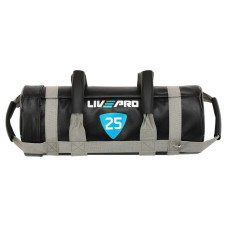 Мішок обтяжувач для функціонального тренінгу Power Bag LiveUp LP8120-25 25кг чорний-сірий