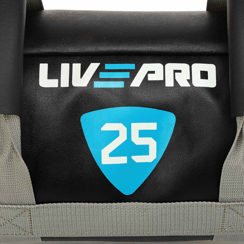 Мішок обтяжувач для функціонального тренінгу Power Bag LiveUp LP8120-25 25кг чорний-сірий