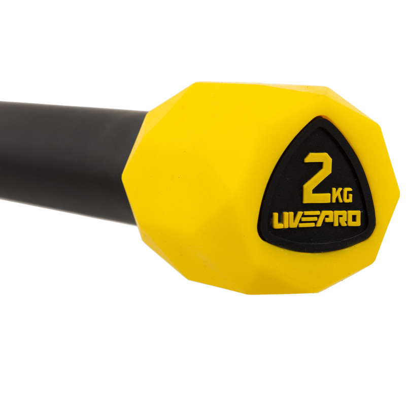 Бодібар Body Bar LiveUp LP8145-2 вага 2кг чорний-жовтий