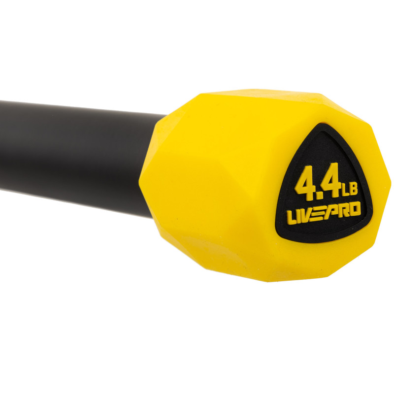 Бодібар Body Bar LiveUp LP8145-2 вага 2кг чорний-жовтий