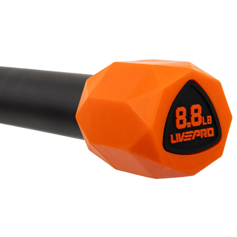 Бодібар Body Bar LiveUp LP8145-4 вага 4кг чорний-червоний