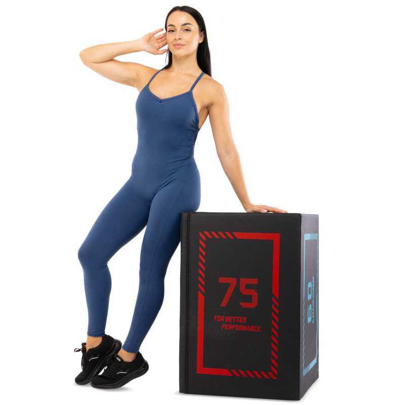 Бокс пліометричний тумба для кросфіту Пліобокс SOFT PLYO BOX LiveUp LP8155 1шт 50х60х75см чорний