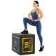 Бокс пліометричний тумба для кросфіту Пліобокс SOFT PLYO BOX LiveUp LP8155 1шт 50х60х75см чорний