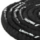 Канат для кросфіту в захисному рукаві BATTLE ROPE LiveUp LP8172-15 15м чорний