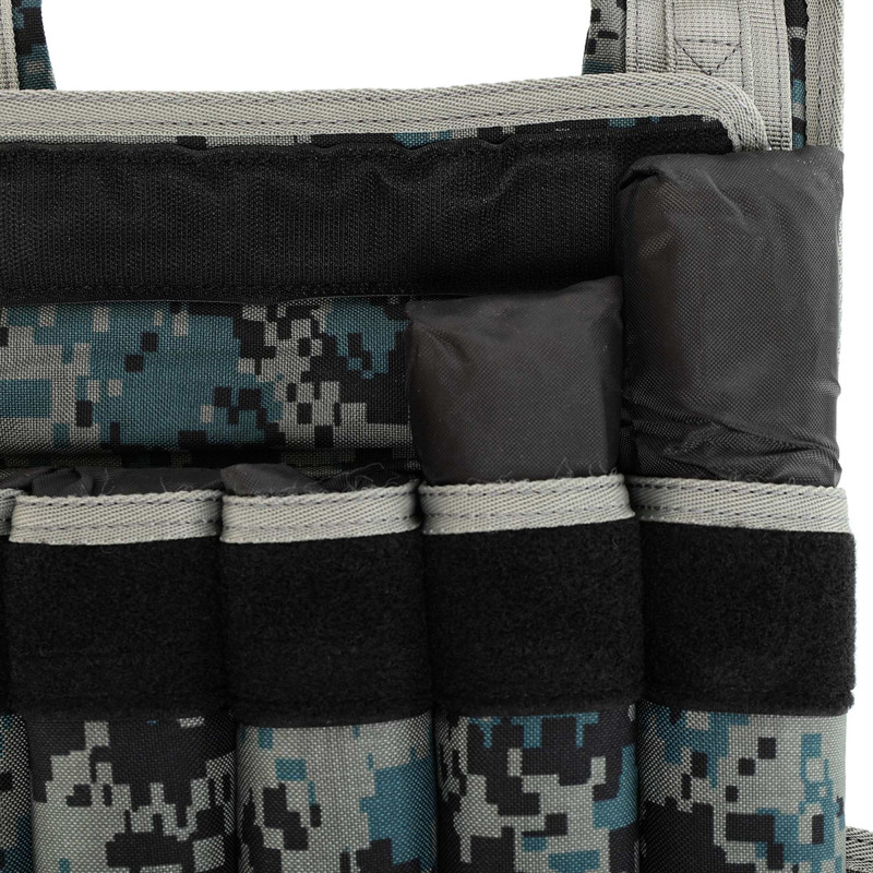 Жилет обважнювач з регульованою вагою LiveUp WEIGTH VEST LP8195-10 вага-1-10кг чорний-сірий