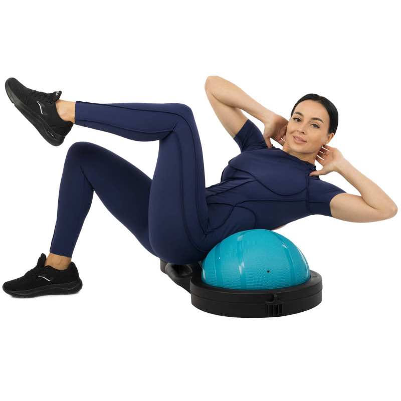 Напівсфера для фітнесу Balance Trainer LiveUp LP8216 чорний-синій