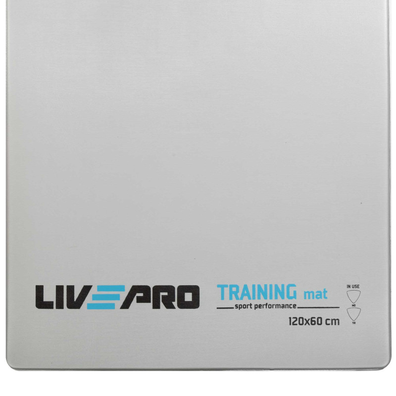 Килимок для фітнесу та спорту з люверсами для зберігання LiveUp LP8220 120x60x0,7см сірий