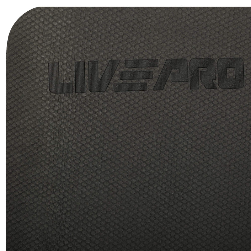 Килимок для фітнесу та спорту з люверсами для зберігання LiveUp LP8227 183x60x1см чорний