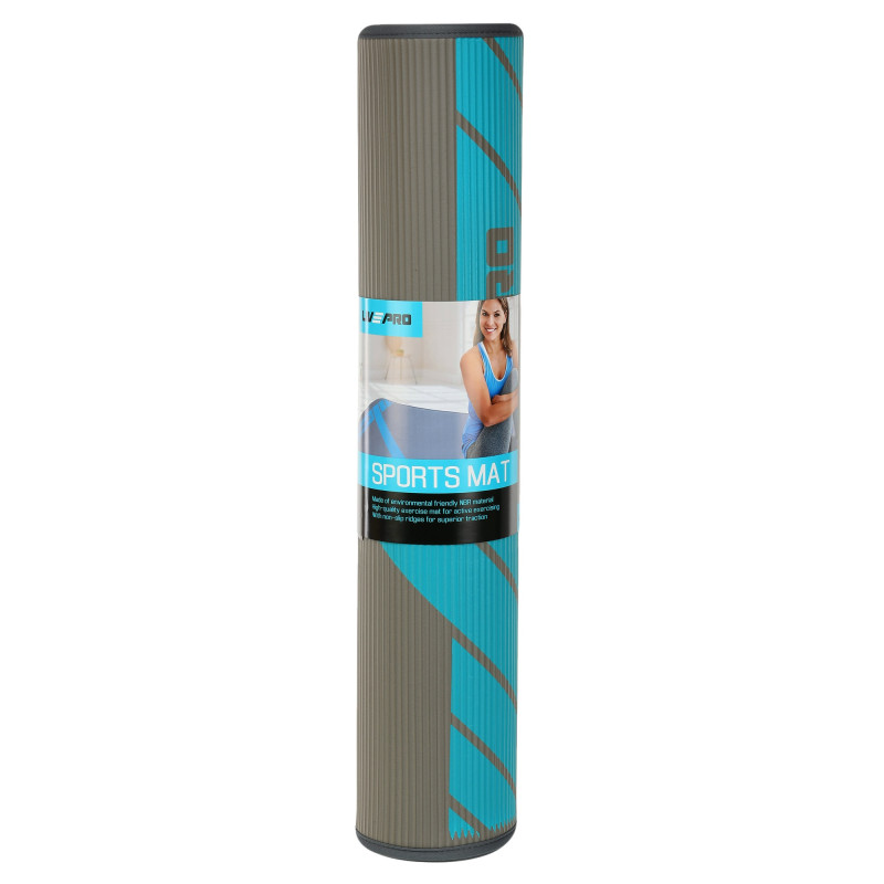 Килимок для фітнесу та спорту LiveUp LP8228 185x80x1см сірий