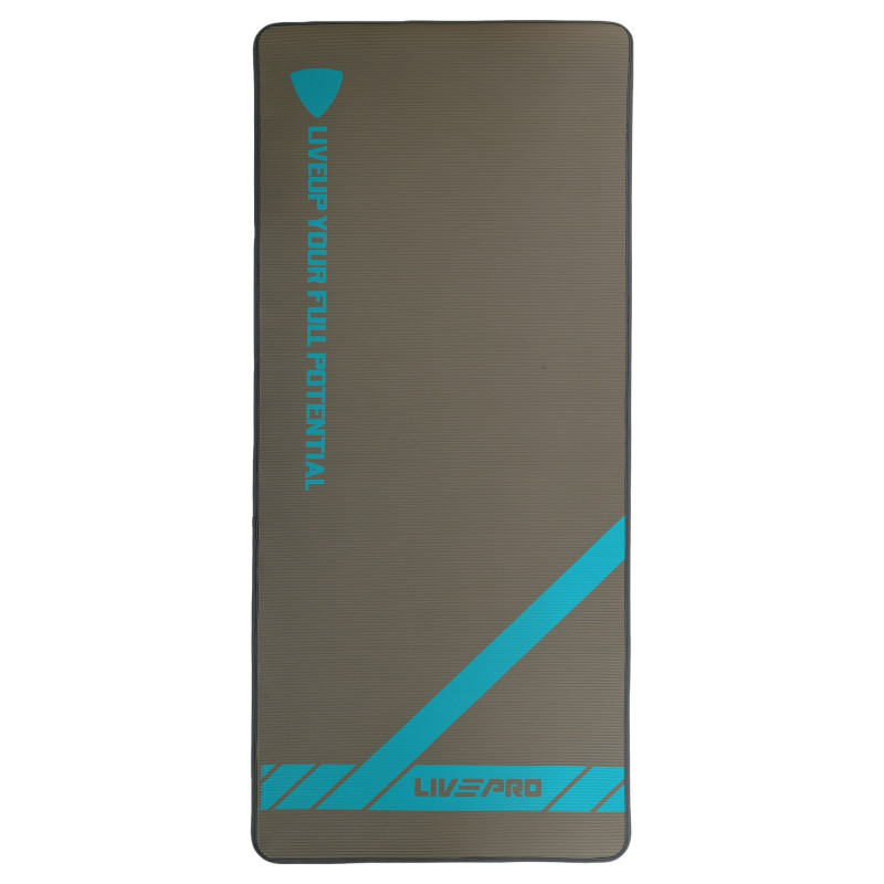 Килимок для фітнесу та спорту LiveUp LP8228 185x80x1см сірий