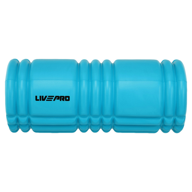 Ролер масажний циліндр (ролик мфр) 33см Grid 3D Roller EVA LiveUp LP8231 синій