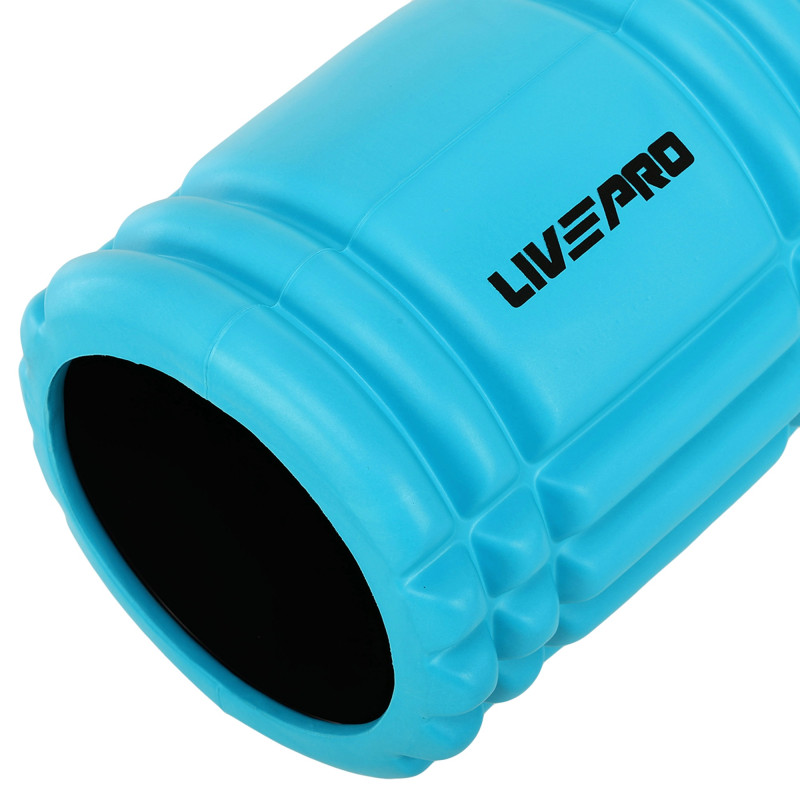 Ролер масажний циліндр (ролик мфр) 33см Grid 3D Roller EVA LiveUp LP8231 синій