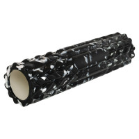 Роллер масажний циліндр (ролик мфр) 45см Grid Spine Roller EVA LiveUp LP8233 чорний