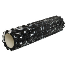 Роллер масажний циліндр (ролик мфр) 45см Grid Spine Roller EVA LiveUp LP8233 чорний