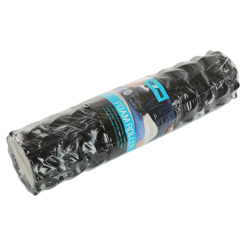 Роллер масажний циліндр (ролик мфр) 45см Grid Spine Roller EVA LiveUp LP8233 чорний