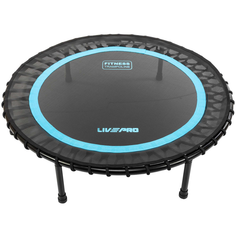 Фітнес батут для джампінгу круглий LiveUp LP8250 ø100см чорний-синій