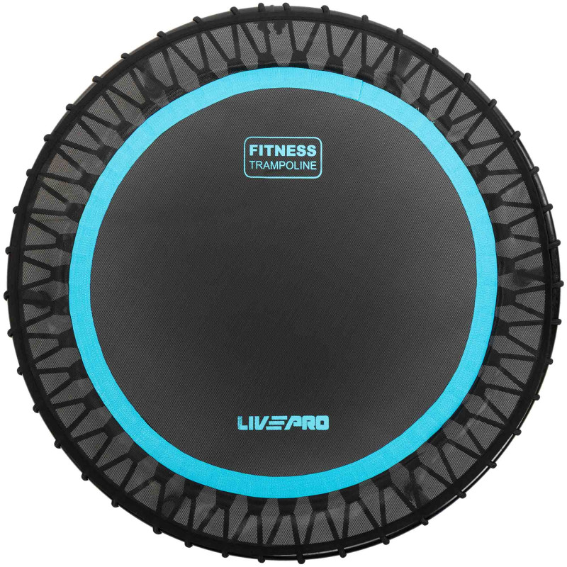 Фітнес батут для джампінгу круглий LiveUp LP8250 ø100см чорний-синій