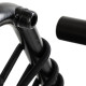 Фітнес батут для джампінгу шестикутний з ручкою LiveUp LP8251 ø135см чорний-синій