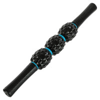 Масажер-палка роликовий антицелюлітний 3 масажери Magnetic Massage Stick LiveUp LP8264 чорний