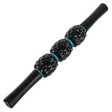 Масажер-палка роликовий антицелюлітний 3 масажери Magnetic Massage Stick LiveUp LP8264 чорний