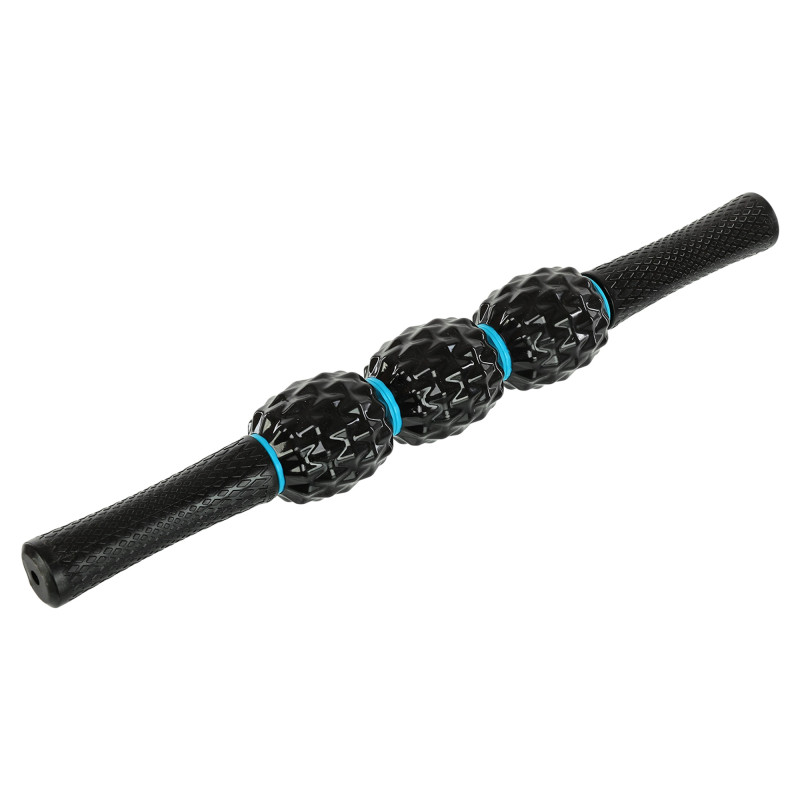 Масажер-палка роликовий антицелюлітний 3 масажери Magnetic Massage Stick LiveUp LP8264 чорний