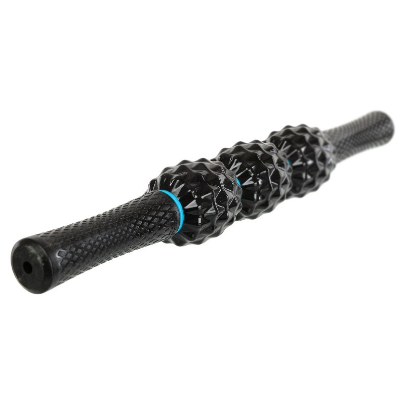 Масажер-палка роликовий антицелюлітний 3 масажери Magnetic Massage Stick LiveUp LP8264 чорний