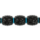 Масажер-палка роликовий антицелюлітний 3 масажери Magnetic Massage Stick LiveUp LP8264 чорний