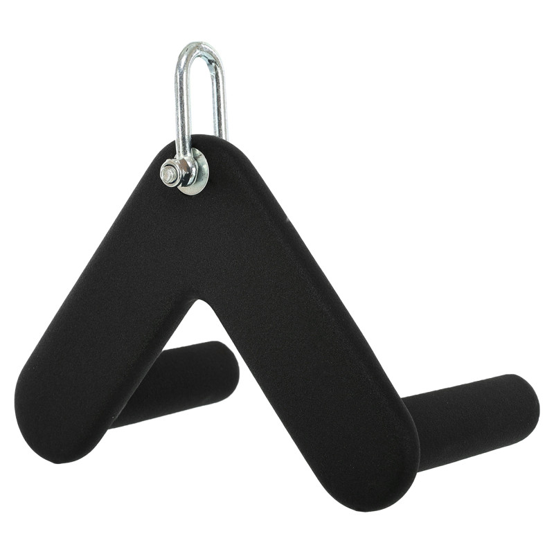 Рукоятка для тяги з вузьким хватом V-Bar нековзне покриття LiveUp LP8321 23,5 см чорний